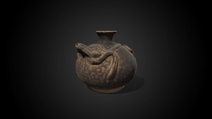 Vessel with Frog Motif, 1st C BCE - 1st C CE – Kostenloses 3D-Modell STL