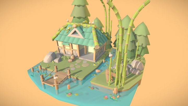 Game Art 1 - Simple Scene 3D Model