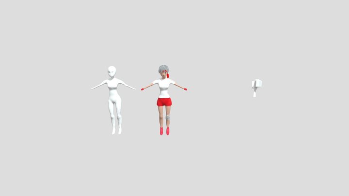 modelagem sakura sf2 retoplogia 3D Model