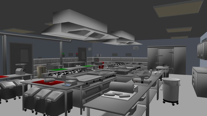 Kitchen Low Res 3D Model
