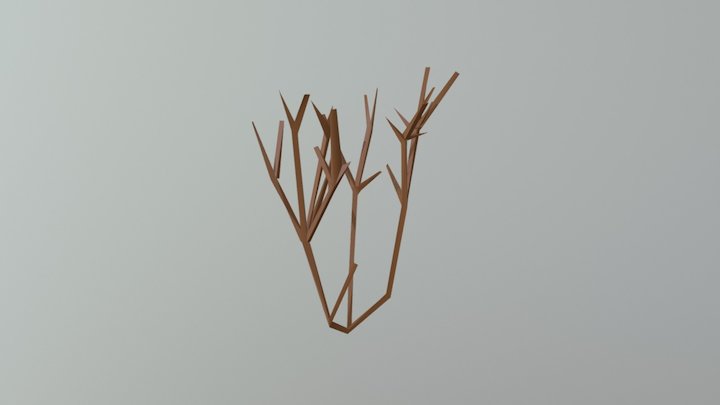 Low_Poly_Bush_Winter_03 3D Model
