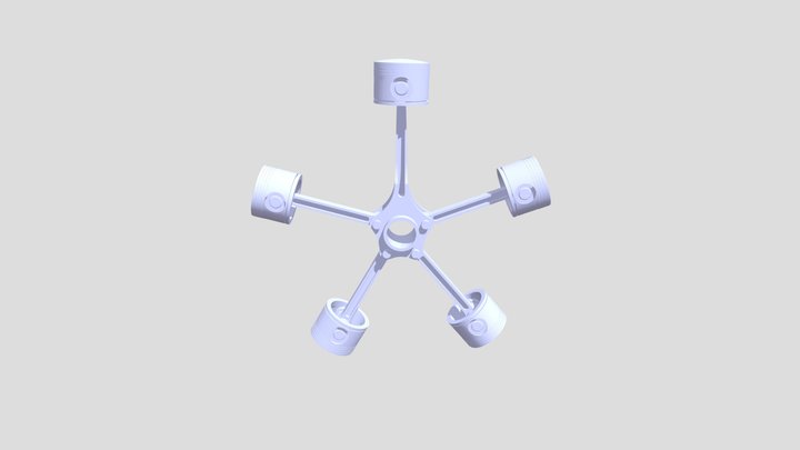 Radial_Engine_Assembly 3D Model