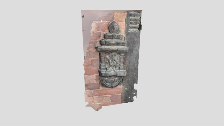 Right Niche of Radha Krishna Temple of Panauti 3D Model
