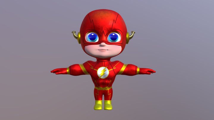 Flash Kid 3D Model