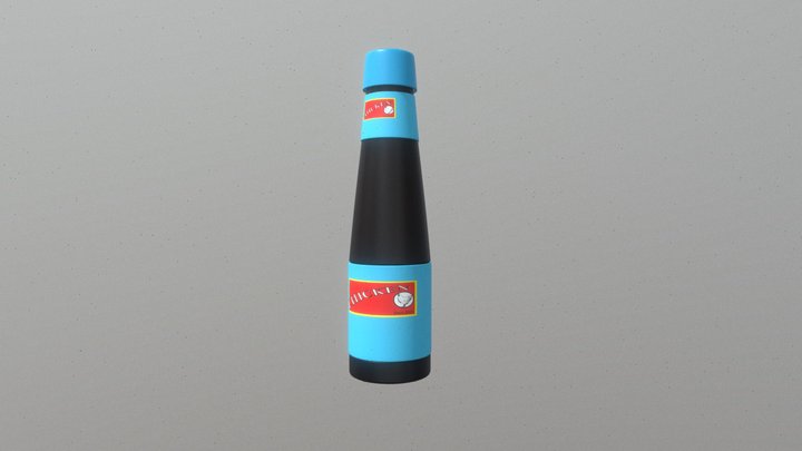 Oyster Sauce Bottle 3D Model