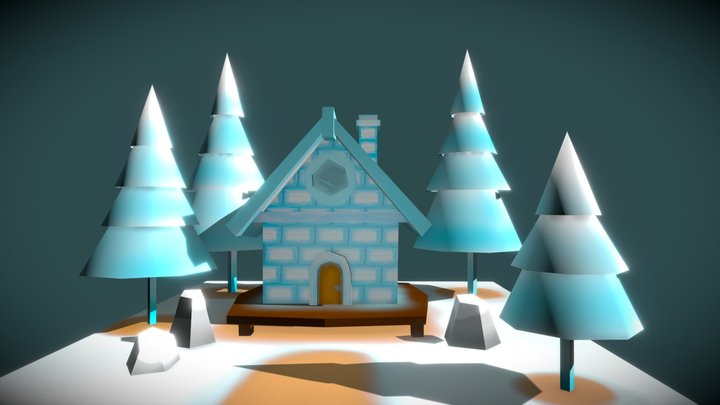 Cottage Hand painting challenge 3D Model