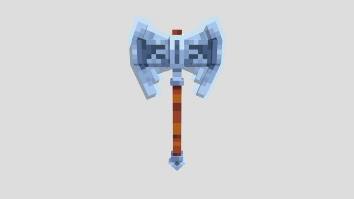 Battle Axe minecraft model 3D Model