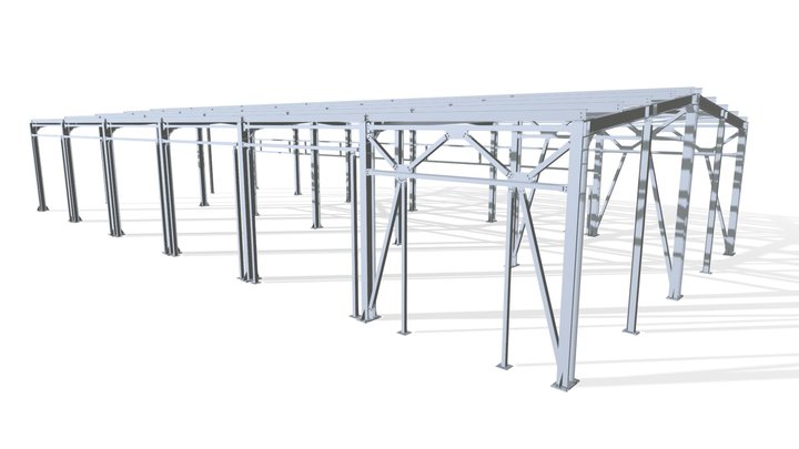 Гараж на 6 машиномест 3D Model