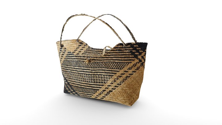 #4 Penan Handwoven Rattan Basket (Handbag Style) – Kostenloses 3D-Modell STL