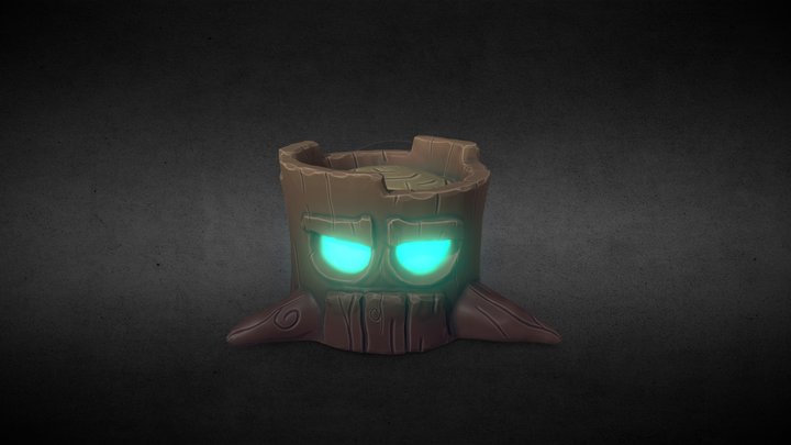 Stylized Tree Stump 3D Model