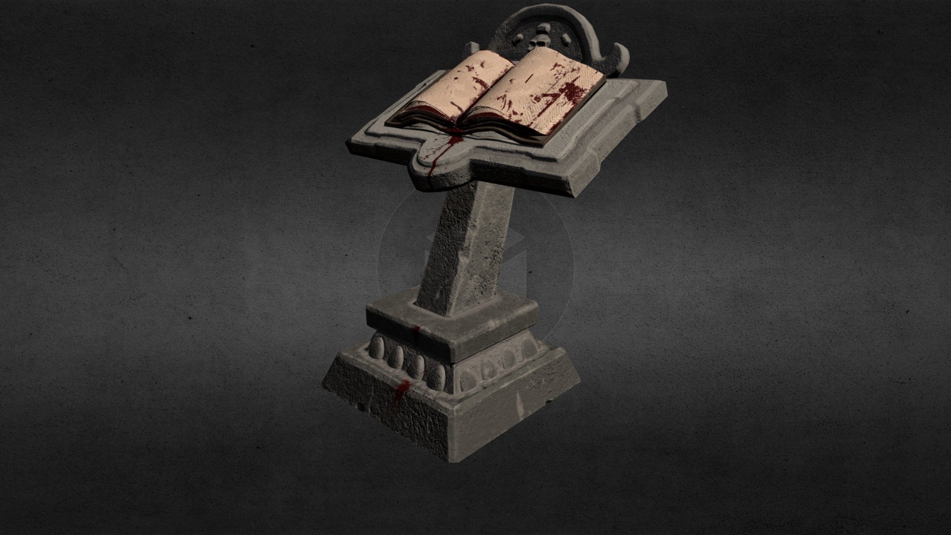 Lore Book Stand 3D model by Digital_Avarice [e0cb31e] Sketchfab