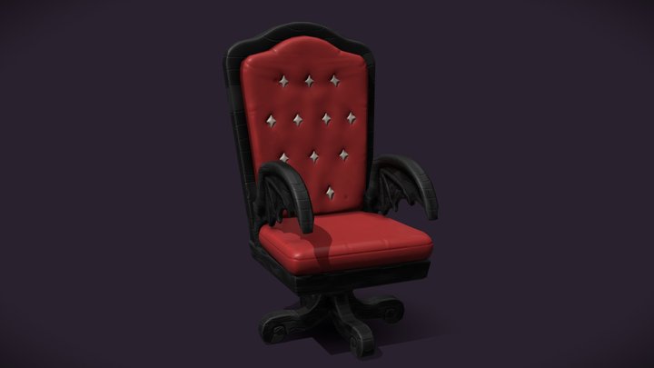 Vampire Office Chair | Gothic Office Set 3D Model