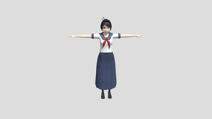 Yandere uniform longskirt – Kostenloses 3D-Modell STL