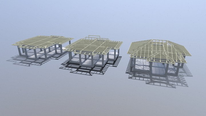 Кровля ИЖД Горный 3D Model