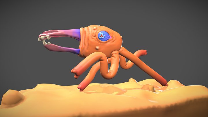 Alien Quadruped 3D Model