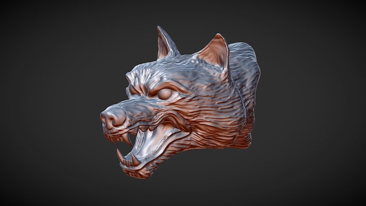 Wolf Head 3D Model