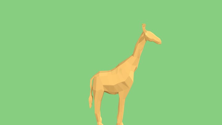Low Poly giraffe 3D Model