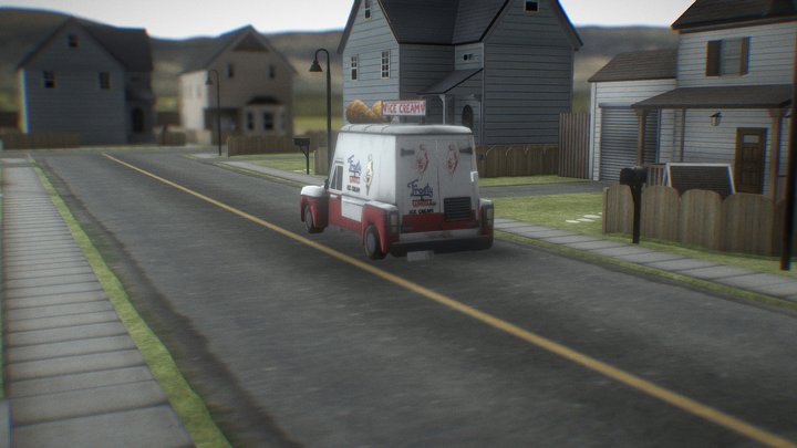 Ice Scream 1 Neighborhood Map 3D Model