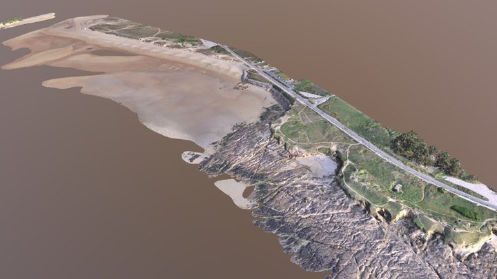 Grande plage de Guidel (Morbihan) mai 2019 3D Model