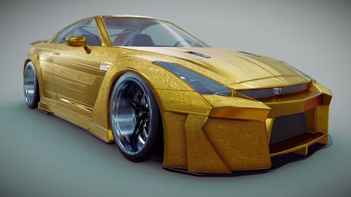 Custom Nissan GTR Godzilla 3D Model