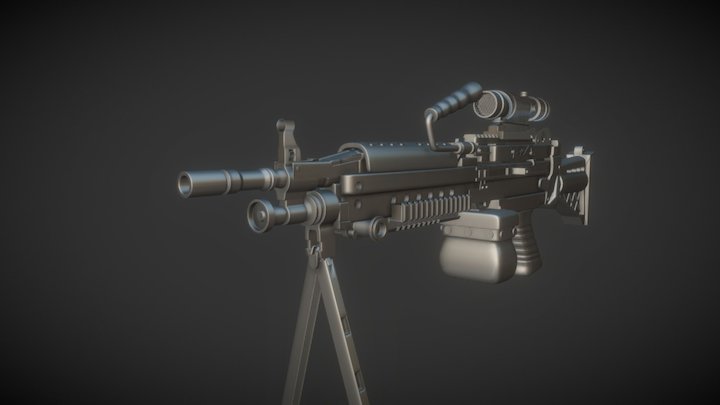 M249 Solid 3D Model