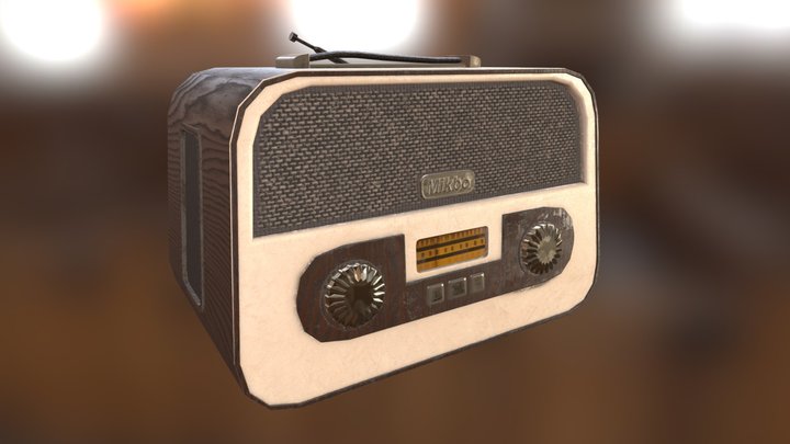 Vintage Radio 3D Model