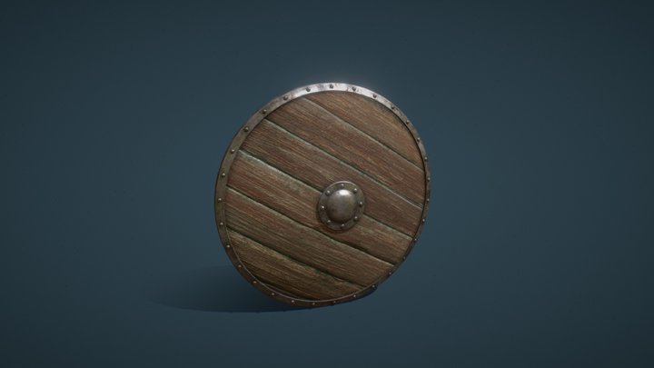 Simple Parma Wood Shield 3D Model