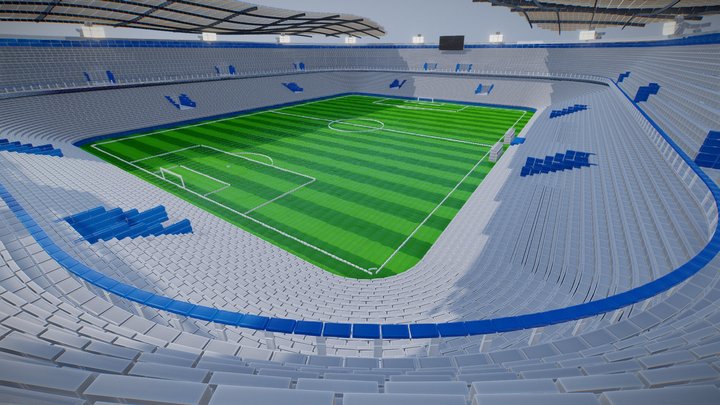 Soccer Stadium made in Dominos 3D Model