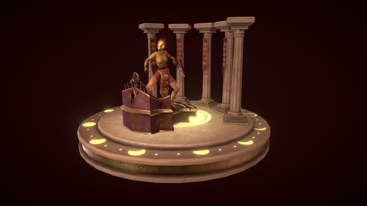 Modeled and Textured Diorama test 3D Model