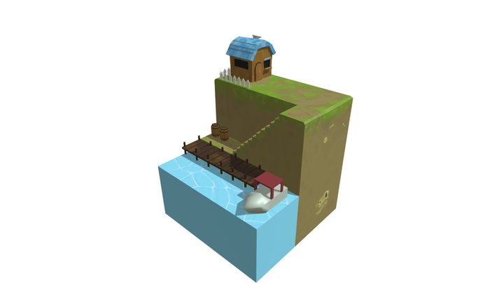 'Shipping Dockyard' Diorama 3D Model