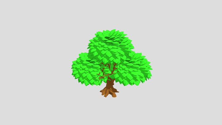 Low Poly Stylized Tree (Game Ready) 3D Model