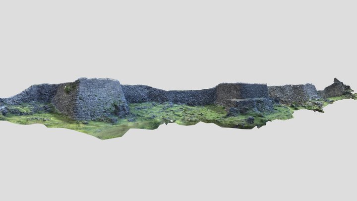 糸数グスク城壁 3D Model