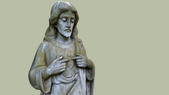 Jesus Christ Statue / Gravestone 3D Model