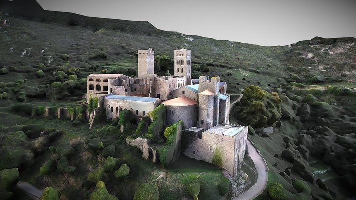 Monastery of San Pere de Rodes - Low resolution 3D Model
