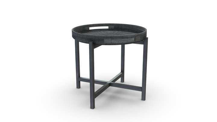 Mid-century Modern Round Side Table 3D Model