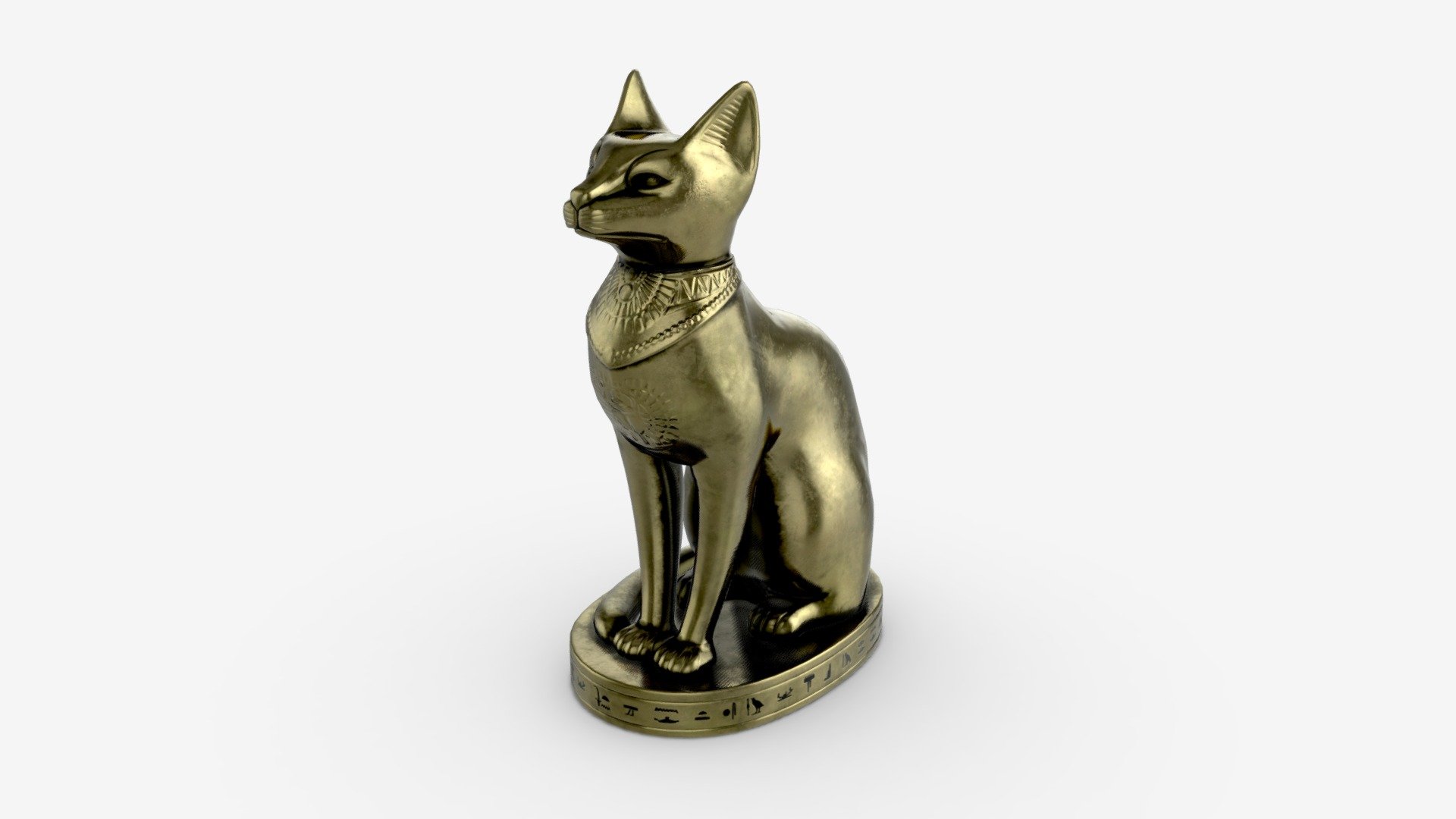 Egyptian Cat Statuette - Buy Royalty Free 3D model by HQ3DMOD ...