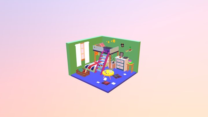 큐브 스페이스 3D Model