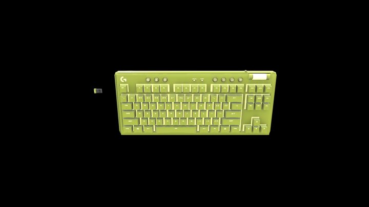 Teclado Gaming Logitech G715 Amarillo 3D Model