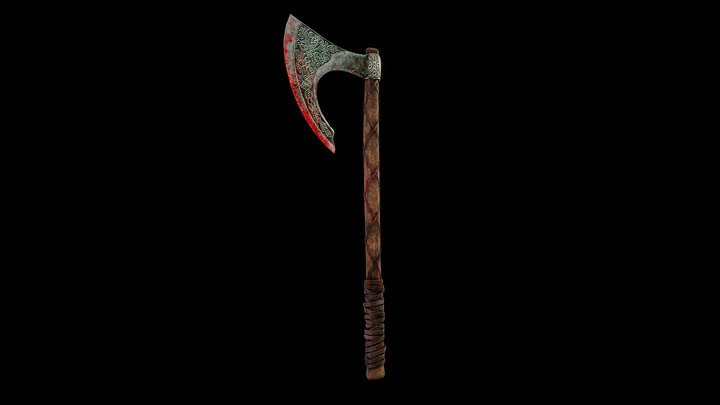 Viking Axe Low Poly 3D Model