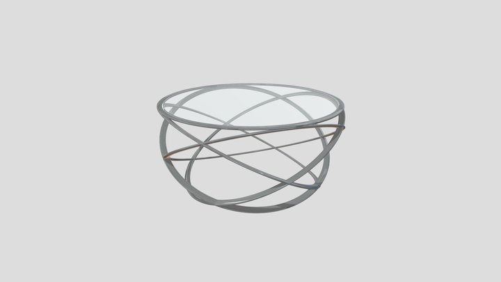 BAN NUOC RND RING METAL GLAS GD 85304J 3D Model