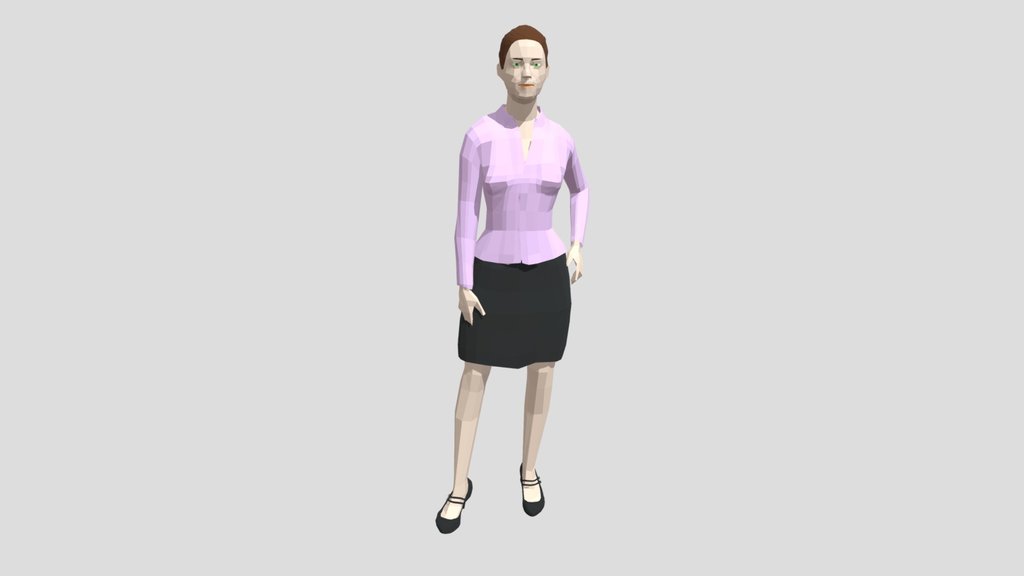 Low Poly Buisness Woman