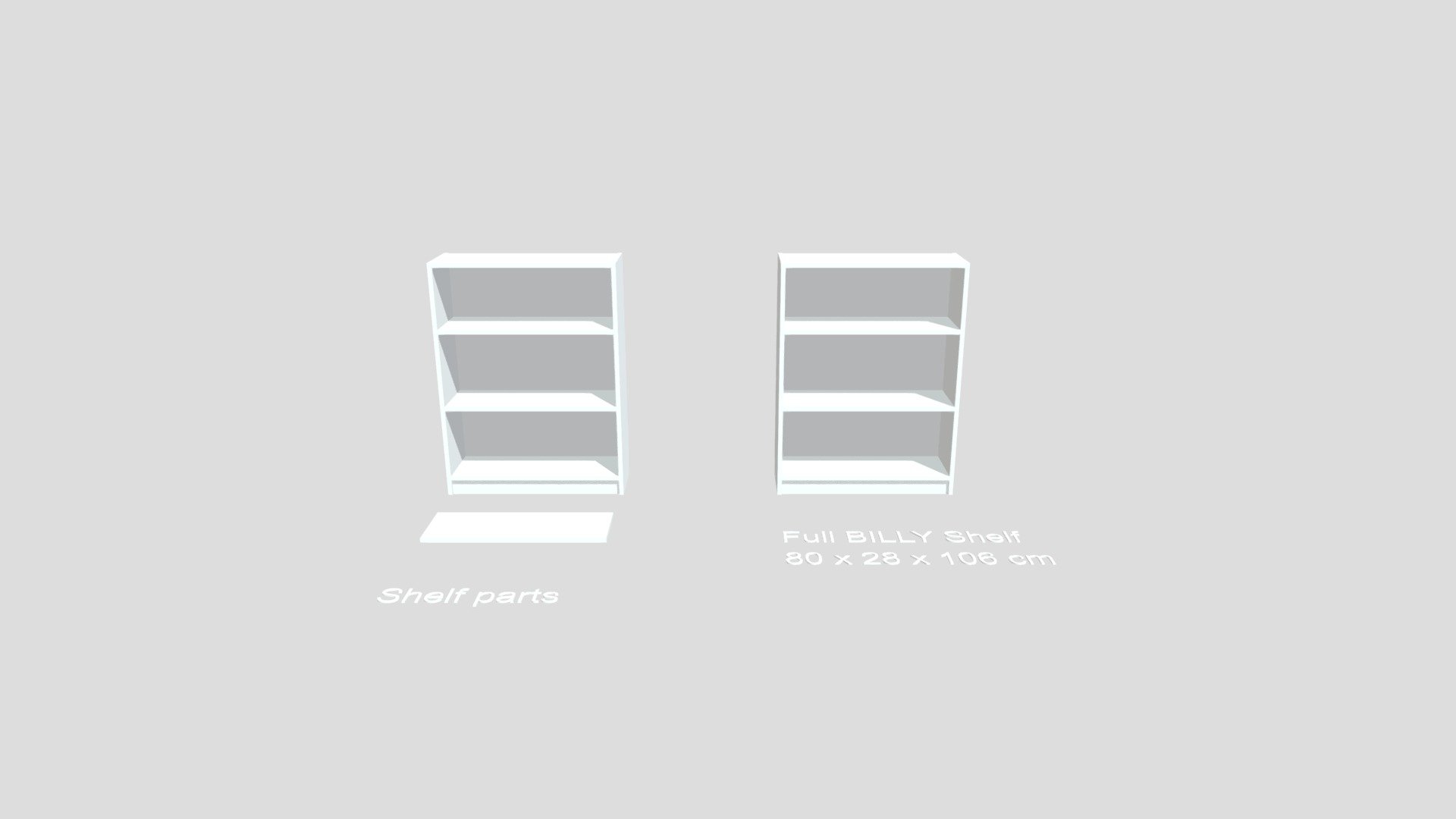 IKEA BILLY Bookshelf, white, 80x28x106