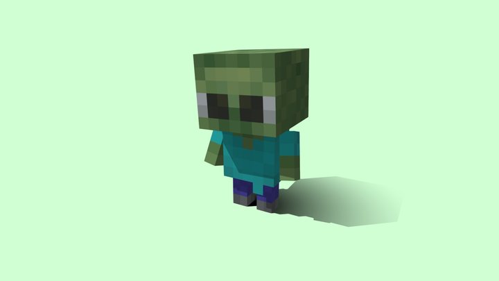 Chibi Zombie - Animated Mob 3D Model