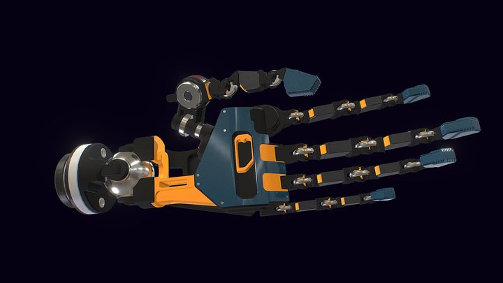 Cybernetic Hand design visualization 001 3D Model