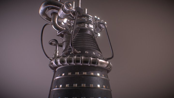 Generic Rocket Engine 3D Model
