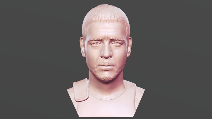 Gladiator Russell Crowe bust for 3D printing 3D Model