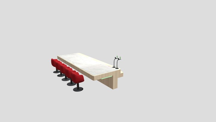 Bar Table 3D Model