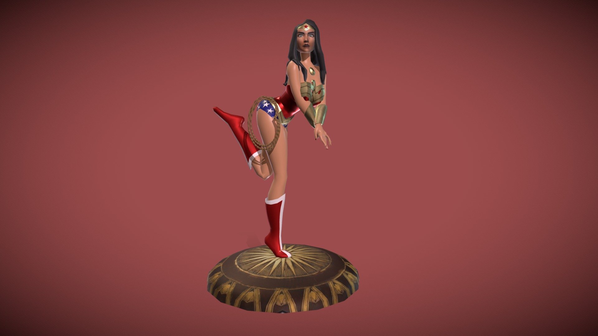 Wonderwoman Pose Buy Royalty Free 3d Model By Ainaritxu14 E0e88bf Sketchfab Store 0284