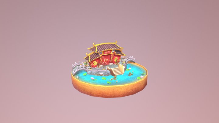 鲤鱼跃龙门 3D Model