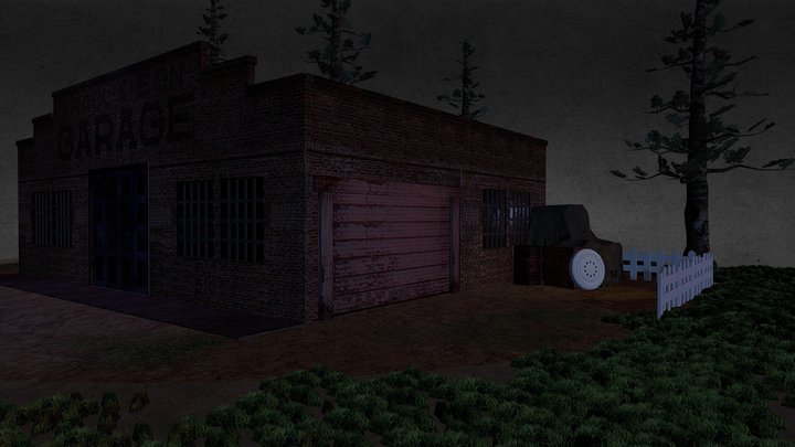 Abandoned Garage (Modular) 3D Model